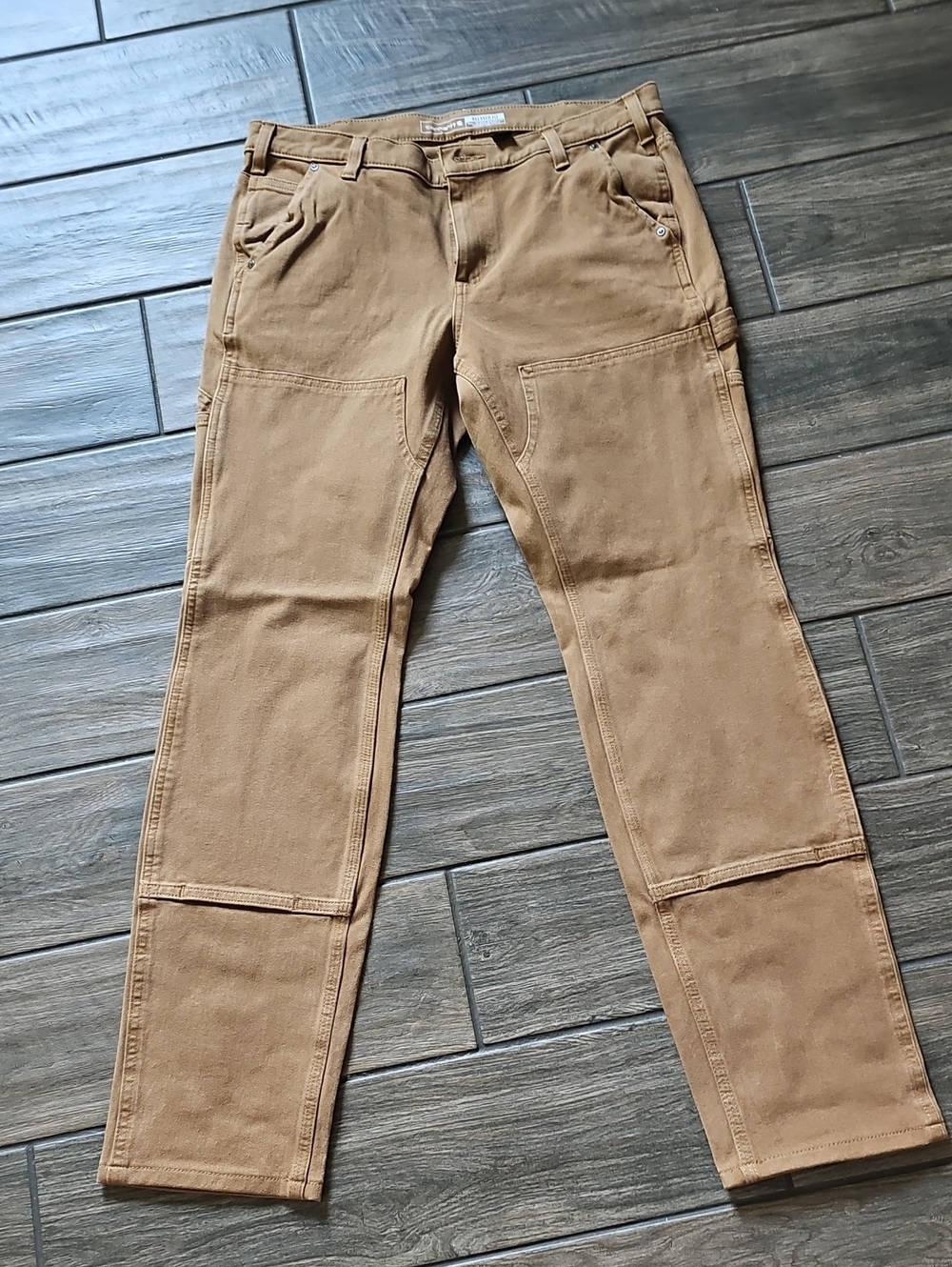 Carhartt Womens Tan Canvas Utility Cargo Pants - Picture 5 of 7